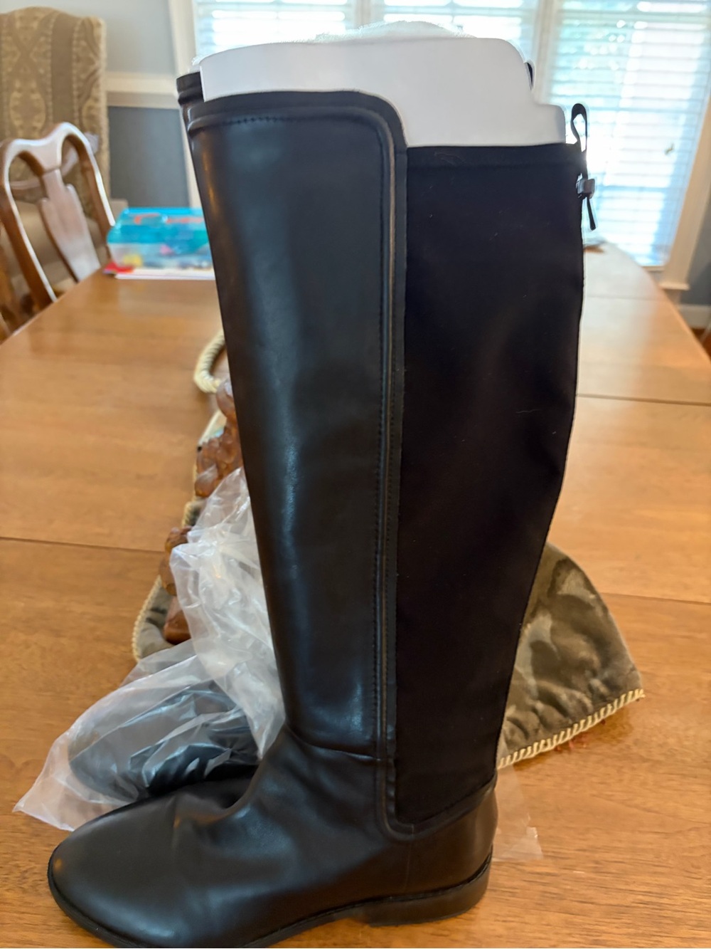 Marc Fisher Black Knee-High Riding Boots